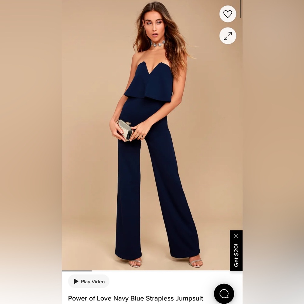 Elegant Navy Blue Jumpsuit